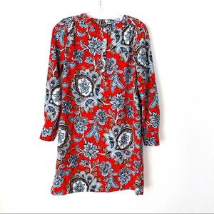 Loft mini floral red printed dress